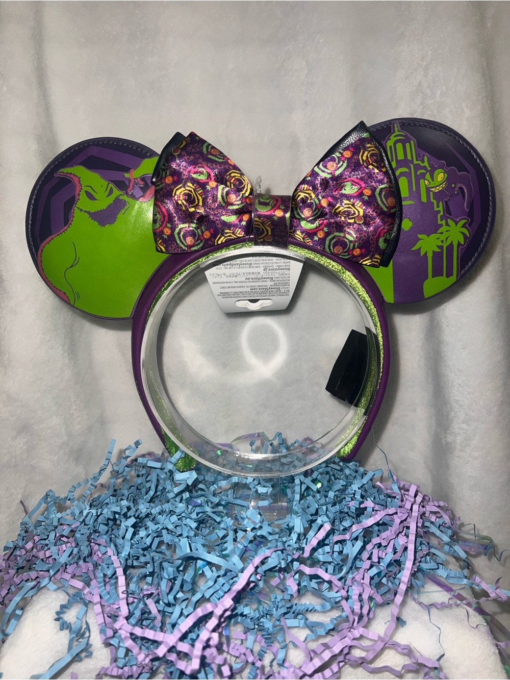 NWT! Disney Parks 2025 Oogie Boogie Bash Glow in the Dark Minnie Ears Headband